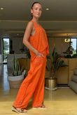 Made in Italy Benji Linen Panel Wave Vest Aperol *